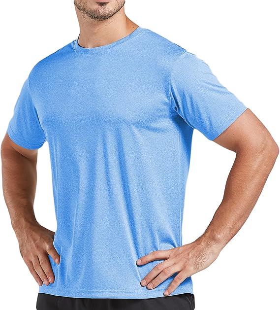 Men's Dry Fit T Shirts Athletic Running Gym Workout Short Sleeve Tee Shirts for Men
