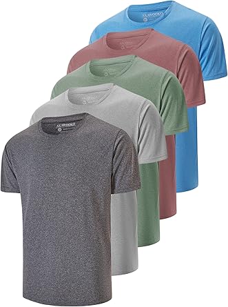 Men's Dry Fit T Shirts Athletic Running Gym Workout Short Sleeve Tee Shirts for Men